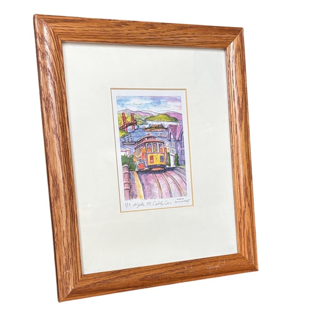 Vintage San Francisco Art Print Hyde Street Cable Care Limited Ed‎ by Monsarrat